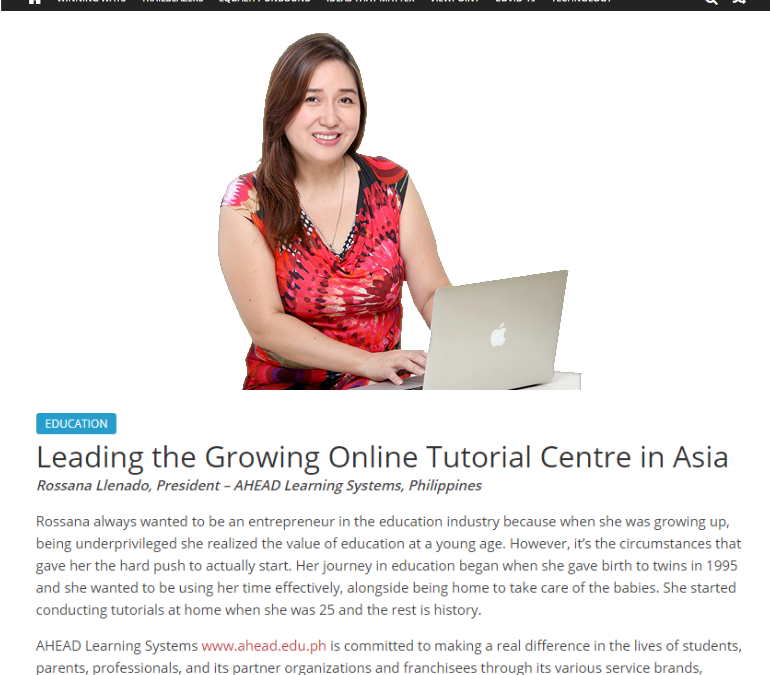 Leading the Growing Online Tutorial Centre in Asia